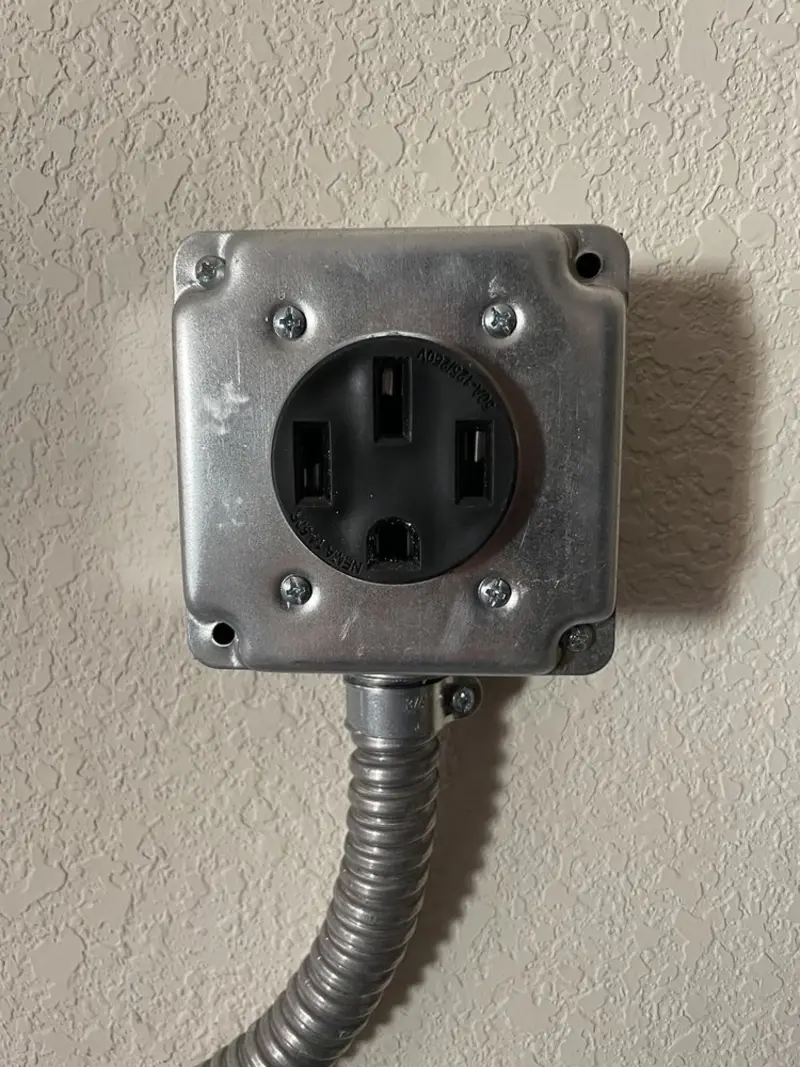 NEMA 14-50 outlet installed for Electrical Panel Upgrade in Rolling Hills Estates